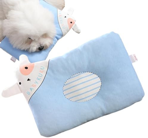 Vuggdt Beruhigendes Kissen für Hunde, weiches Haustier-Schlafkissen, bequemes Plüsch-Nackenkissen, Haustier-Kopfkissen, Spielzeug, atmungsaktiv, quadratisch, gemütliches Schlafkissen für Hunde und