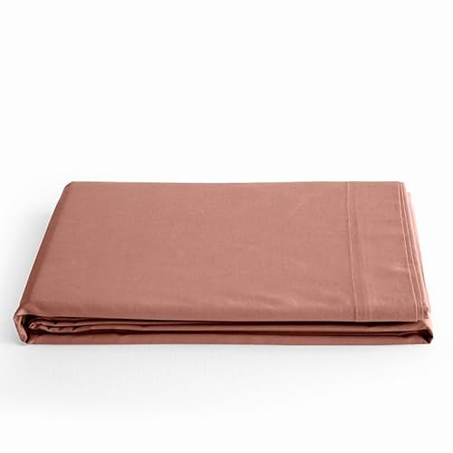 Drap Plat Prémium pour lit 1 Place & 2 Places (Vieux Rose, Drap Plat 180 x 290 cm lit 1 Place)