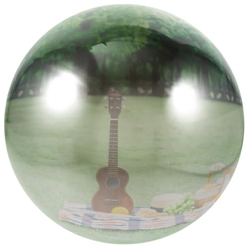 CAXUSD Hohlkugeldekoration Aus Edelstahl Weihnachtsdeko Spiegelkugeln Blickende Sphären Gartenschauball Reflexionsball Für Den Garten Reflektierender Silver Rostfreier Stahl