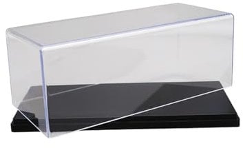 Acrylic Clear Display Case for 1:43 Scale Model Cars Protective, Dustproof, Collector Case Countertop Box for Collectors, black 15x7.6x6.3CM