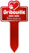 GRAVURE CONCEPT Plaque Funéraire pour Animaux - Stèle Commémorative Personnalisable PVC (Chien/Chat etc) - (Modèle 1 / Rouge Texte Blanc)