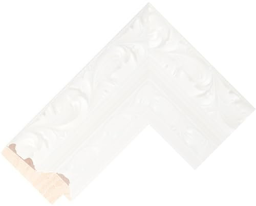 Customisable Bezel/Frame compatible with the Samsung Frame TV (55 inch) - White Frames (Ornate White 75mm)