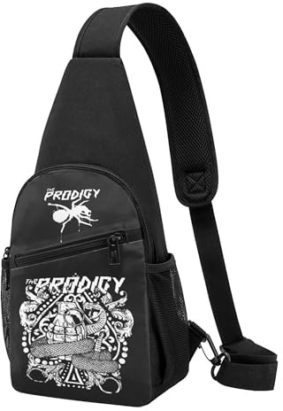Reginascaks The Pro*digy Band Brusttasche, Hip-Hop-Druck, Grafik-Thema, Logo, Stil, trendiges Design, Geschenk für Fans, Prodigy-9, One size