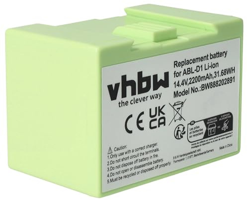 vhbw Akku kompatibel mit iRobot Roomba i7158 | i7556, i7550, i755640, i715840, i755020, i7558 Saugroboter Grau (2200 mAh, 14,4 V, Li-Ion)