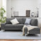 YODOLLA Corner Sofa with Storage, 217cm 4 Seater Corner Sofa Couch, L Shaped Modern 3 Seater + 2 Seater,Grey Sectional Sofa for Living Room (Right Hand Corner Sofa)