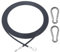 CampTeck U7281 Edelstahl Gym Kabel, Ersatz Gym Cable, Stahlseil Krafttraining, Fitness Kabel, Latzug Kabel, Kabel Draht Fitnessgerät mit 2 x Karabiner - Schwarz - 3m