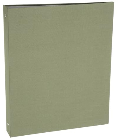 PATIKIL 3 Ring Binder A4 Größe Große Kapazität Leinen Planer Binder Grün | Flexibler Rundbinder, Für Business Home Classroom