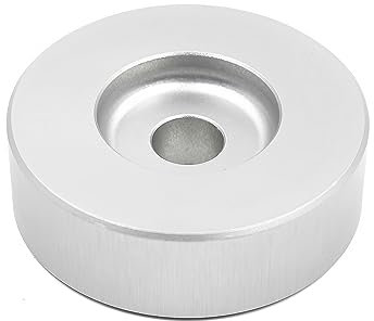 sdroceRyaM Adattatore per giradischi in vinile da 17,8 cm, 45 giri/min, per giradischi, realizzato in alluminio, argento (arrotondato)