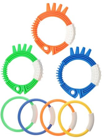 TOYANDONA 7St Tauchspielzeug Wasserspielzeug für Puppe Bommel Schlüsselanhänger wasserspielzeug kinderwasserspielzeuge zum Greifen unter Wasser Tauchausbildungsring