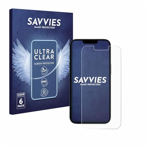 Savvies Schutzfolie für Apple iPhone 16e | 6 Stück Transparenter Displayschutz Made in Germany Ultra-Klar Displayschutz-Folie