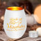 Mama Geschenk, Seutgjie Muttertagsgeschenk Geburtstagsgeschenk für Mama Glückslicht Windlicht aus Glas mit Gravur Teelichthalter mit Kerze Personalisierte Kerzenständer