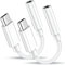 USB-C to 3.5mm Audio Headphone Adapter - HiFi 2 Pack Compatible with iPhone 16 15 for Samsung Galaxy S25 S24 S23 S22 S21 Plus Pro Max Ultra Pixel iPad - Type C to Jack Dongle Adapter