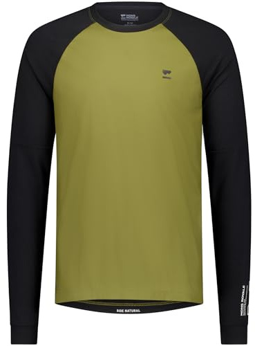 Mons Royale Herren Tarn Merino Bike Wind Longsleeve, fern-Black, L