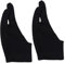 PartyKindom 2 Pcs Fouling Sketch Gloves Durable Two Finger Curved Drawing Gloves for Artists S Black for Painting Sketching and Tablet Use