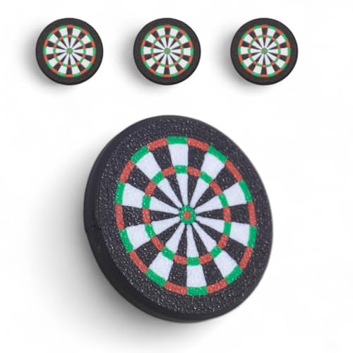 4-Stück Dart Magnete – Extra Starke Neodym Magnete in Dartscheiben Optik - Rund, 3 cm Durchmesser - für Whiteboard, Kühlschrank, Pinwand - Geschenkidee für Dartspieler, Büro, Bar