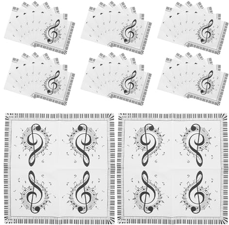 ORFOFE Musiknoten mit Kreativem Muster aus Papier 100 Stück Servietten Sanft und Tragbar für Indoor Partys und Picknicks
