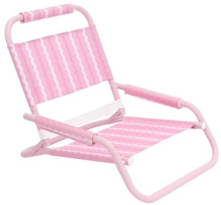 Flamingueo Chaise de Plage Légère - Dossier Pliable - Poignée de Transport - Tissu Polyester et Aluminium - Rose