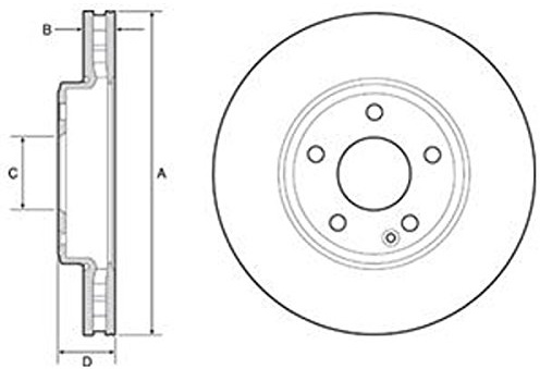 DELPHI 2x Bremsscheibe Vorne Ø295mm Höhe: 51,1mm Dicke: 28mm Belüftet BG4646C