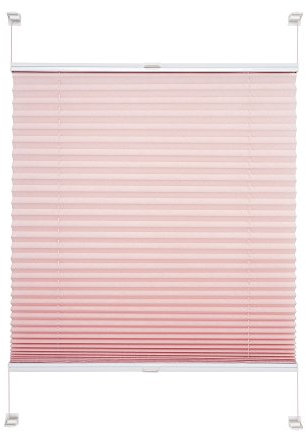 JalousieCrew Klemmfix Plissee Farbe alt rosa - Breite 45 bis 100 cm, Länge 150 cm und 220 cm - Klemm - Rollo ohne zu Bohren (75 x 150 cm)