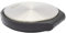 WAGNER Design-Boden-Türstopper SCREW OR GLUE DESIGN - Durchmesser Ø 90 x 105 x 20 mm, Zinkdruckguss in Edelstahloptik gebürstet, Puffer thermoplastischer Kautschuk zum Hinstellen - 15512001