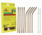 KUNSTIFY - Set di 8 cannucce in metallo (marrone)