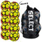 Select Classic Soccer Ball, 10-Ball Team Pack with Duffle Ball Bag and Ball Pump, Yellow V21, Size 3