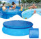 Salangae Abdeckplane für Rohre, 210 cm rund Poolabdeckung, wasserdicht Staubschutz Pool oberer Stoff faltbar, tragbar für den Außenbereich, blau