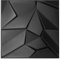 Eurodeco 3D Wandpaneele - 3D Wandverkleidung Paneele - Dekoren Deckenpaneele - Wanddeko Platten - Wandtattoos aus Polystyrol XPS Styropor - 50 x 50 cm, 3 mm Stärke, Merkur Schwarz, 8 Stück (2m²)