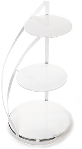 HowHomely Weiß Etagere 3 Etagen 60 cm Hoher für Torten Cupcakes und Muffins – Ideal zum Einsatz als Eleganter Tortenständer für Hochzeiten Kuchenständer und Tortenstütze
