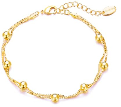 Philip Jones 18k Gold Plated Ball Bracelet