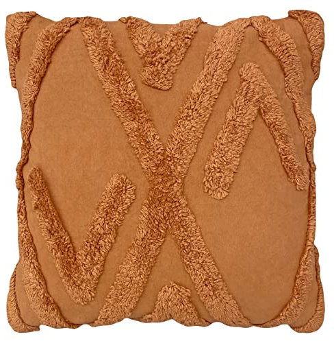 furn. Kamjo Polyester Filled Cushion, Cotton, Rust
