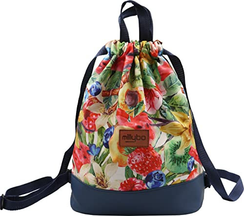 millybo BOOLI Beutel Beuteltasche Sportbeutel Rucksack Damen Backpack Turnbeutel (400.008)