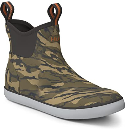 HUK Scarpa Rogue Wave da uomo, pesca ad alte prestazioni e stivali da ponte pioggia, Camo - Mossy Oak Bottomland, 43 EU