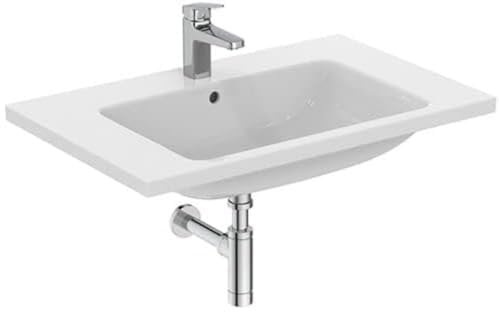 Ideal Standard i.life B Waschbecken Top 81 cm mit einem Hahnloch für Armatur und Überlaufloch, Möbel und Siphon separat erhältlich, Weiß