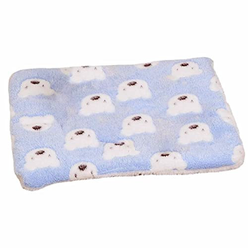 NSXIN Katzendecken für Hauskatzen Waschbar Hundedecke Flauschiges Katzenkissen, Gemütliche Beruhigende Katzendecke Bettmatte für Katze Kleine Hunde, Plüsch Katzen Kissen Kuschelbett (50x60cm,Blau)