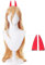 Anime Chainsaw Man Cosplay Costume Wig for Power, Light Orange Long Straight Hair + 2 Horns with Free Wig Cap, for Halloween Costume Party, Anime Show, Cosplay Event, Anime Gift,Orange