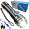 WholeFire Torches LED Super Bright, LED Torch Rechargeable XHP70, Torch Battery Powered, Powerful Flashlight Zoom for Camping Emergency Gift