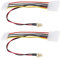 Create idea 2Pcs 4 pin Molex Male to Female + 3 Pin Fan Connector Extension Cable CPU Case Fan Power Connector Cable Adapter Accessories