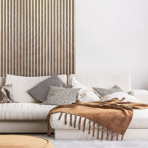 Klemp Wandlamelle MILO aus Polystyrol, Lamellenwand in Holzoptik für innen, Wandpaneele-Dekoration für Wand und Decke, für Wohnzimmer, Schlafzimmer 9er-set Sonoma Eiche