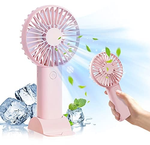 Mebiusyhc Mini Handheld Fan - Rechargeable USB Fan With 3 Adjustable Speeds, Portable for Outdoor Travel or Indoor Office Home Use
