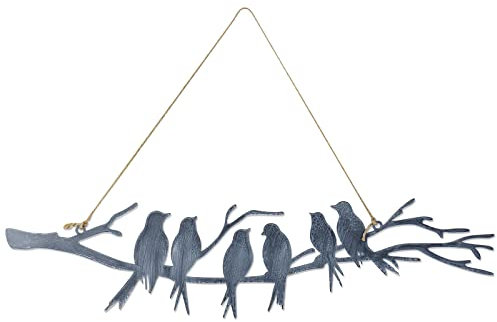 Ctpeng Wanddeko Metall,Wanddekoration für Vögel,Wanddeko Outdoor,Gartendeko für Draußen,Deko garten,Balkon,Zimmer,Schlafzimmer Deko,Größe 40.7x11.5cm