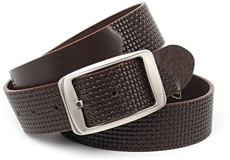 Anthoni Crown Unisex Damengürtel Gürtel, Dunkelbraun, 100
