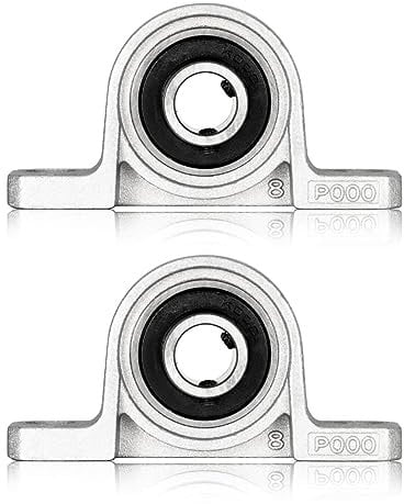 2 Stück Stehlager 10mm Innendurchmesser, Lagerbock mit Kugellager, Gehäuselager, Lager Gehäuse