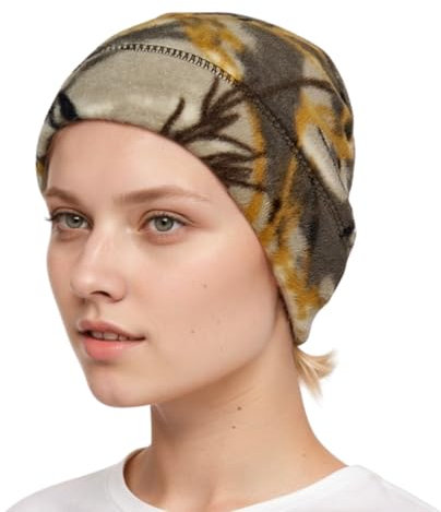 HIQIU Winter Warm Fleece Mütze für Damen und Herren, Unisex Outdoor Sport Radfahren Einfarbig Wintermütze Ski Beanie Cap (DE/NL/SE/PL, Alphanumerisch, Einheitsgröße, M, Tarnung)