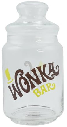 Half Moon Bay Wonka Vorratsdosen aus Glas mit Deckel | Süßigkeitendose, Keksdose oder Keksdose | Glasdose für die Küche | Lebensmittelbehälter aus Glas mit Deckel | Keksdosen & Gläser | Wonka Movie
