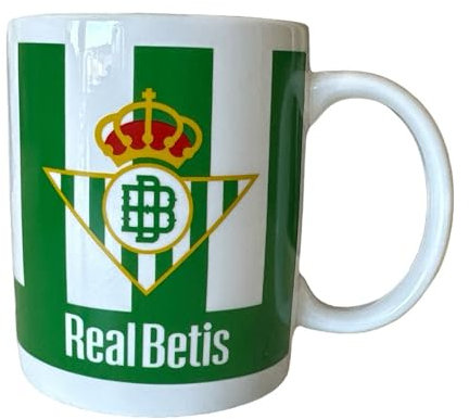 Superlicencias | Taza Cerámica Real Betis Balompié en Caja Regalo | Tazas de Desayuno Real Betis | Regalo Original para Aficionados del Futbol | Cosas de fútbol para Niños | Producto Oficial, 74980