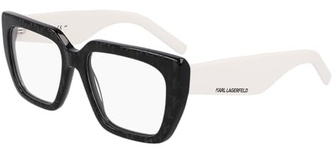 KARL LAGERFELD Brille Größe 54 mm BLACK,WHITE, EYE SIZE: 54 BRIDGE: 18 HORIZONTAL MEASUREMENT: 54 VERTICAL MEASUREMENT: 42,9