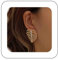 Dervivea Bohemian Cz Crystal Palm Leaf Earrings Monstera Leaf Stud Earrings Gold Tropical Leaves Earrings Metal Leaf Statement Earrings Jewelry for Women and Girls