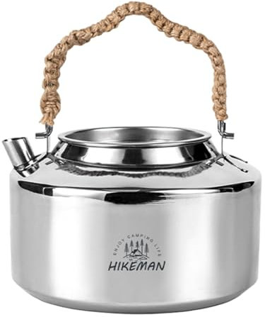 1.2l Portable Camping Teapot | Outdoor Kettle for Camping | Lightweight Camping Tea Kettle, Compact Camping Teapot Camping Coffee Pot with Spout Food Grade Stainless Steel