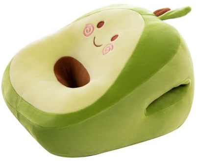 Tikwisdom Green avocado 35cm, soft nap avocado plush toy, office crouching pillow, doll warm hand pillow, ergonomic memory sleep pillow